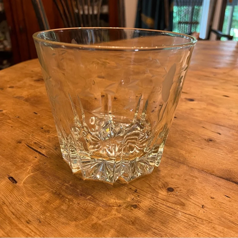 Princess House Heritage Crystal Ice Bucket VTG Etched Glass